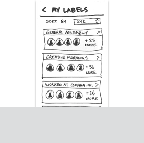 Link to Find Contact Using Tags Paper Prototype User Flow