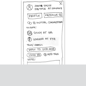Link to Remember Contact Paper Prototype User Flow