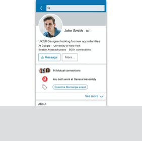 Link to Remember A Contact Digital Prototype User Flow