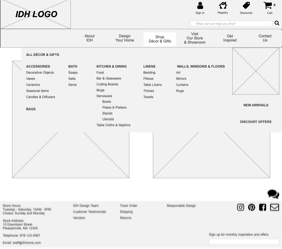 Link to Mega Menu Wireframe